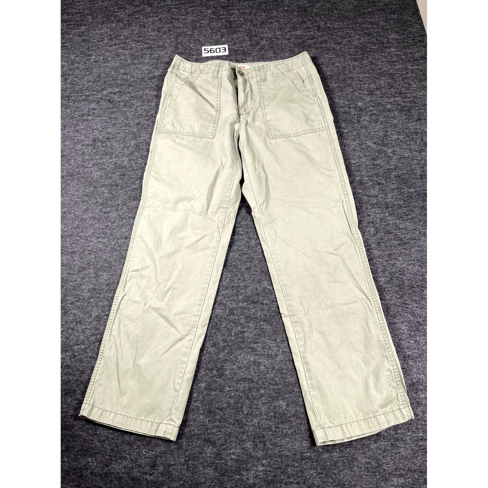 Levi's Chino Pants Womens 28 Green Cotton Flat Front Casual Straight Leg Outdoor